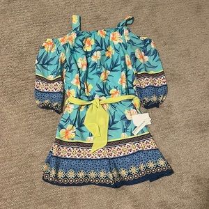 My Michelle Girls Floral Romper